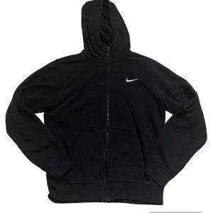 Men's Nike Sportswear Black Full Zip Up Fleece Hoodie Sweatshirt Size small